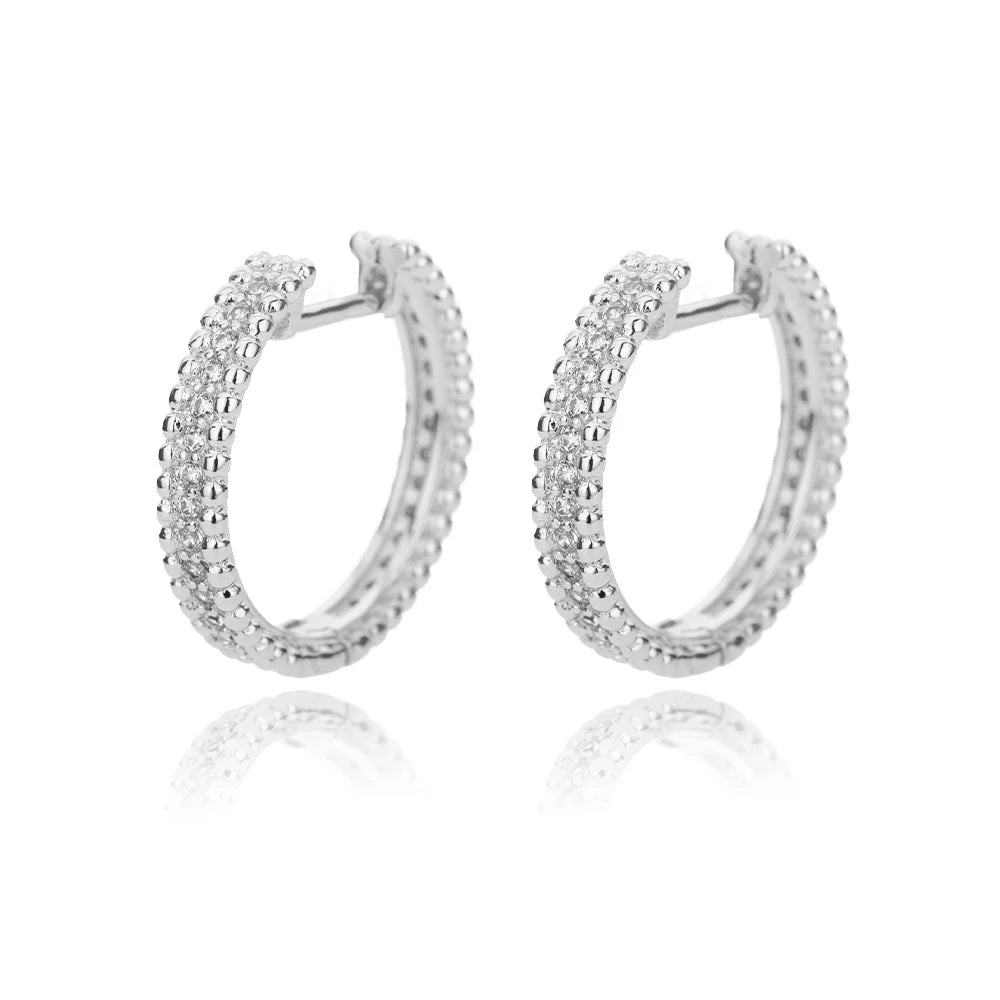 Zircon Hoop Earrings