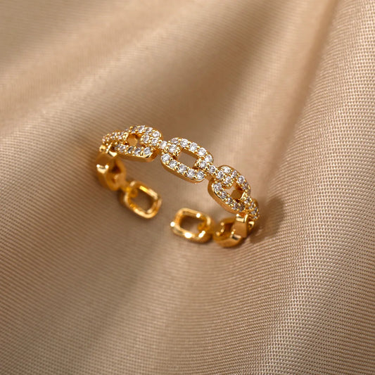 Gold Plated Chain Link Ring