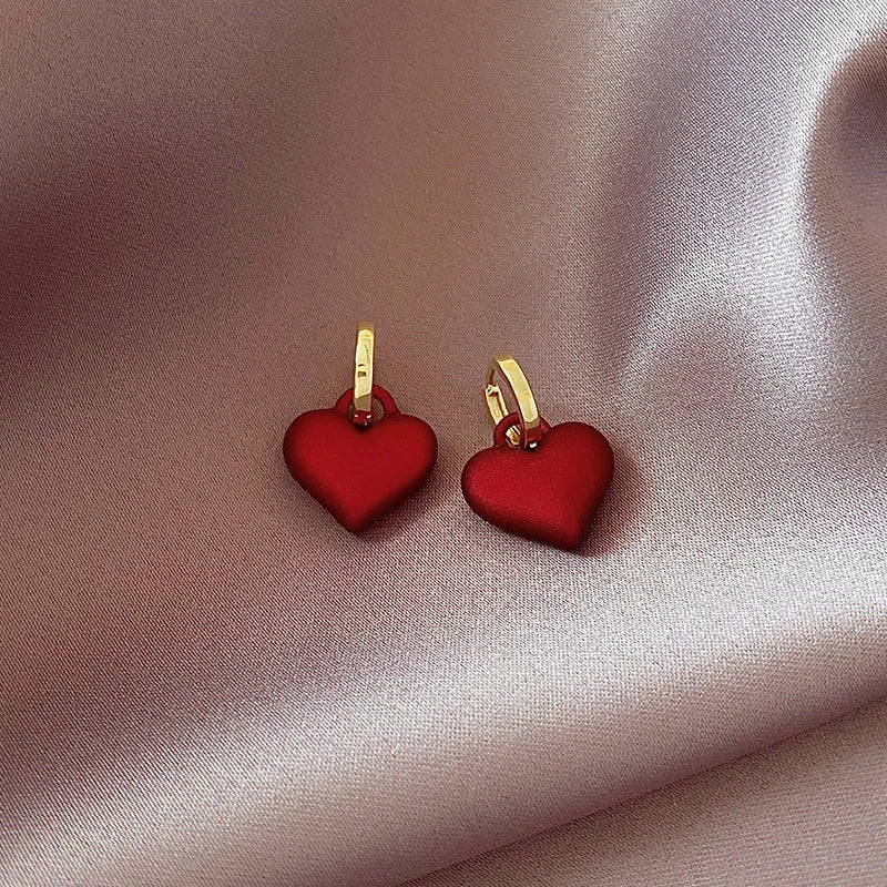 Frosted Heart Earrings