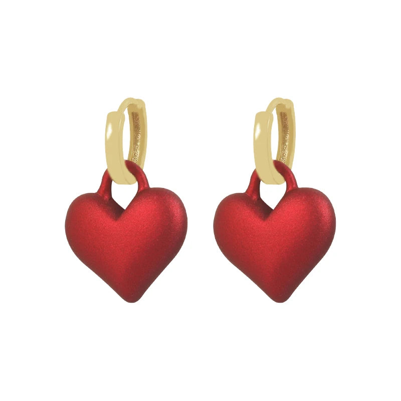 Frosted Heart Earrings