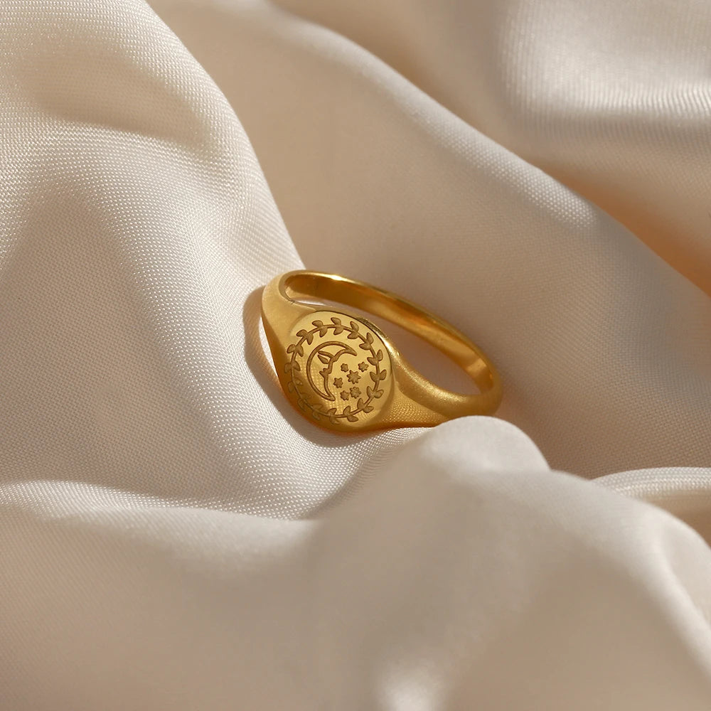 Gold Plated Spiritual Symbol Ring