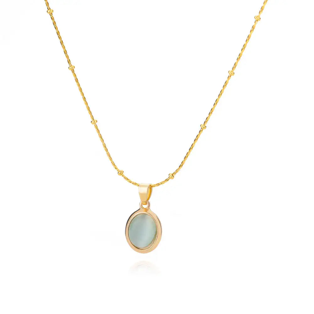 Oval Opal Necklace