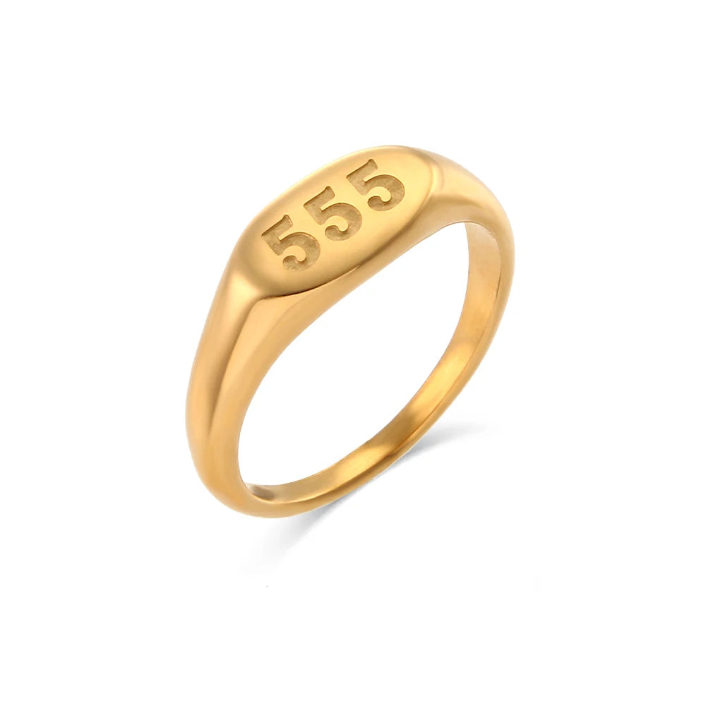 Gold Plated Angel Number Ring