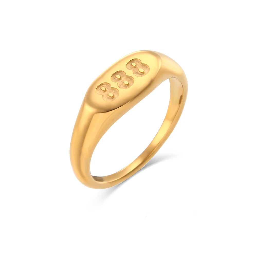 Gold Plated Angel Number Ring