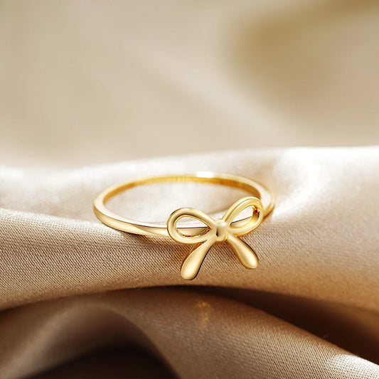 Gold Plated Bow Ring