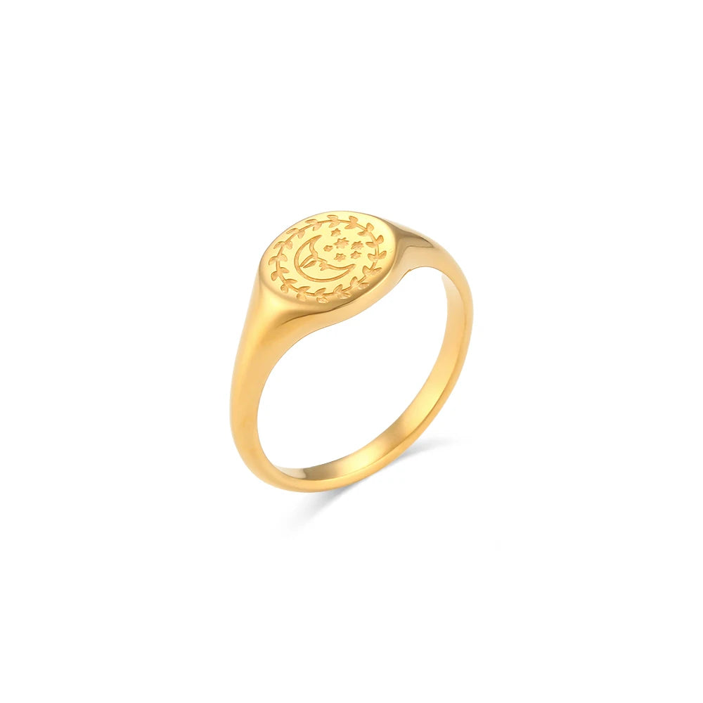 Gold Plated Spiritual Symbol Ring