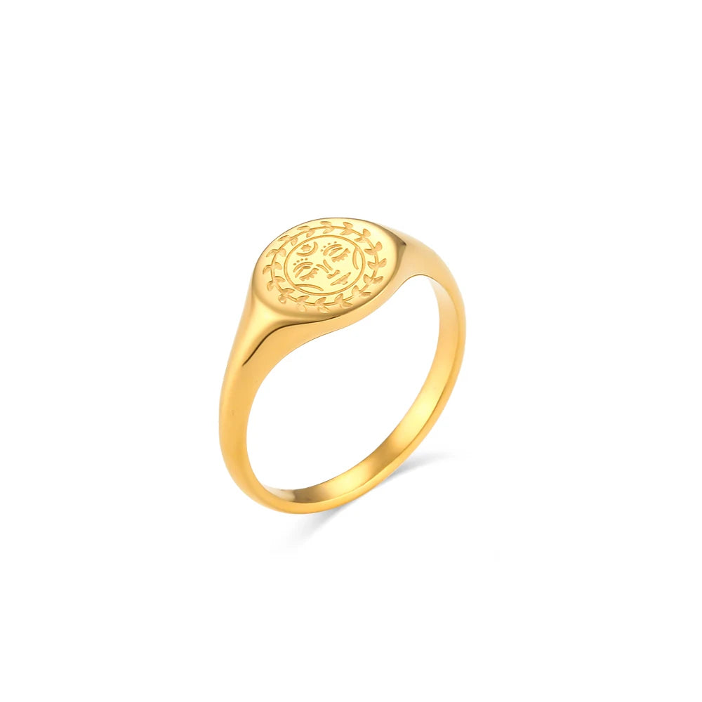 Gold Plated Spiritual Symbol Ring