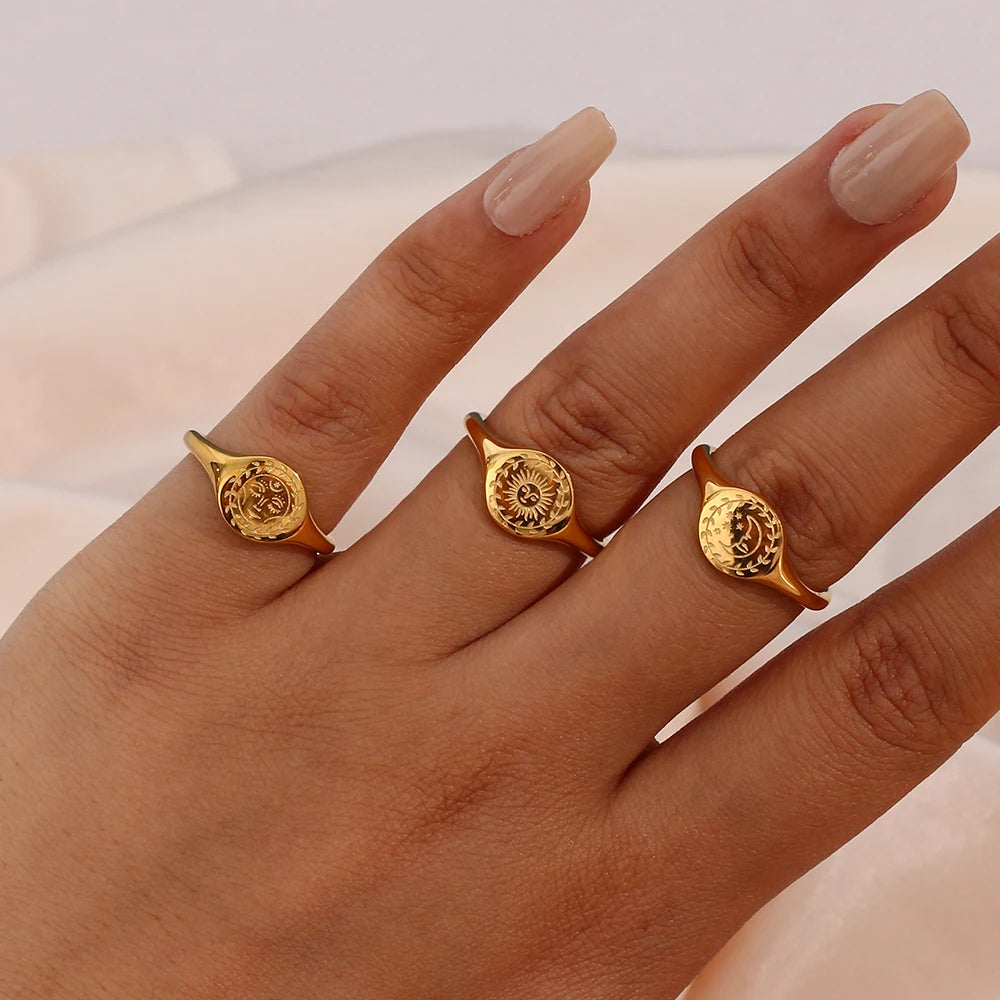 Gold Plated Spiritual Symbol Ring