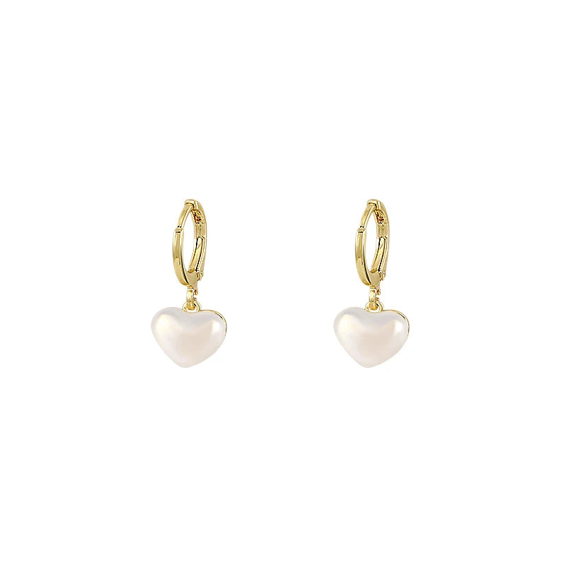 Pearl Heart Earrings