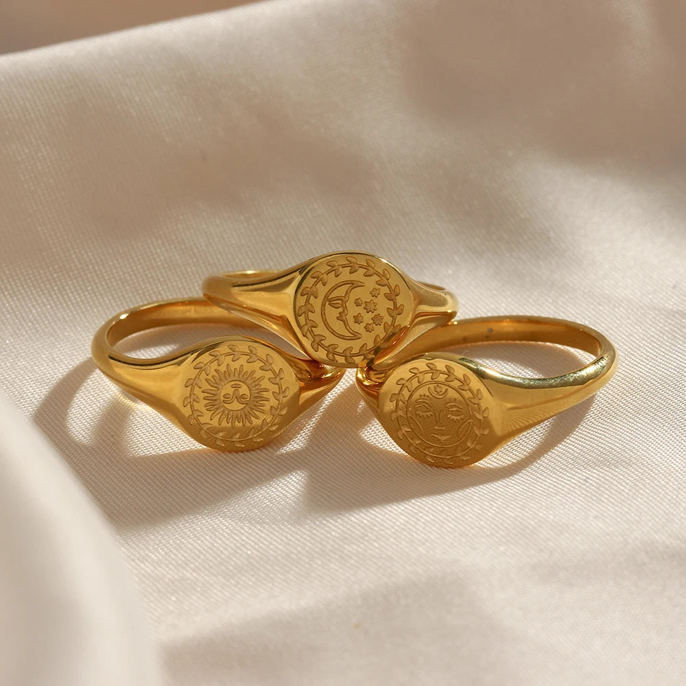 Gold Plated Spiritual Symbol Ring