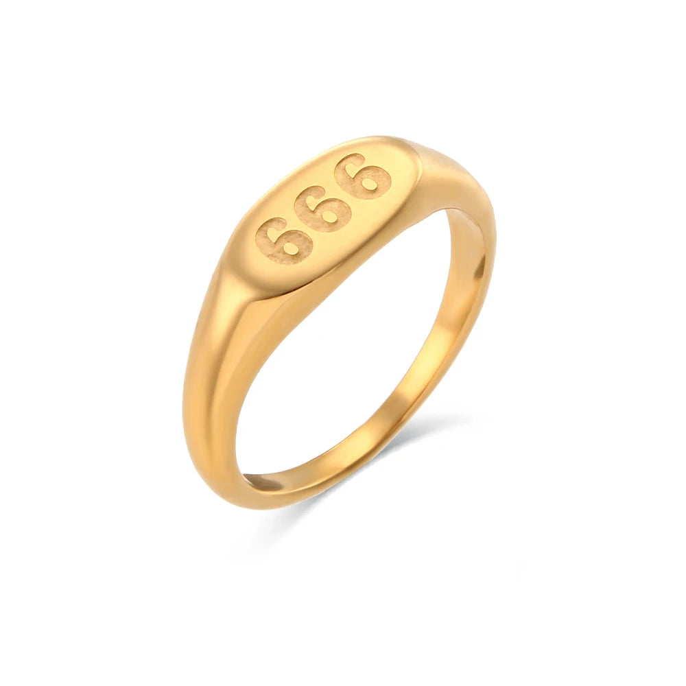 Gold Plated Angel Number Ring