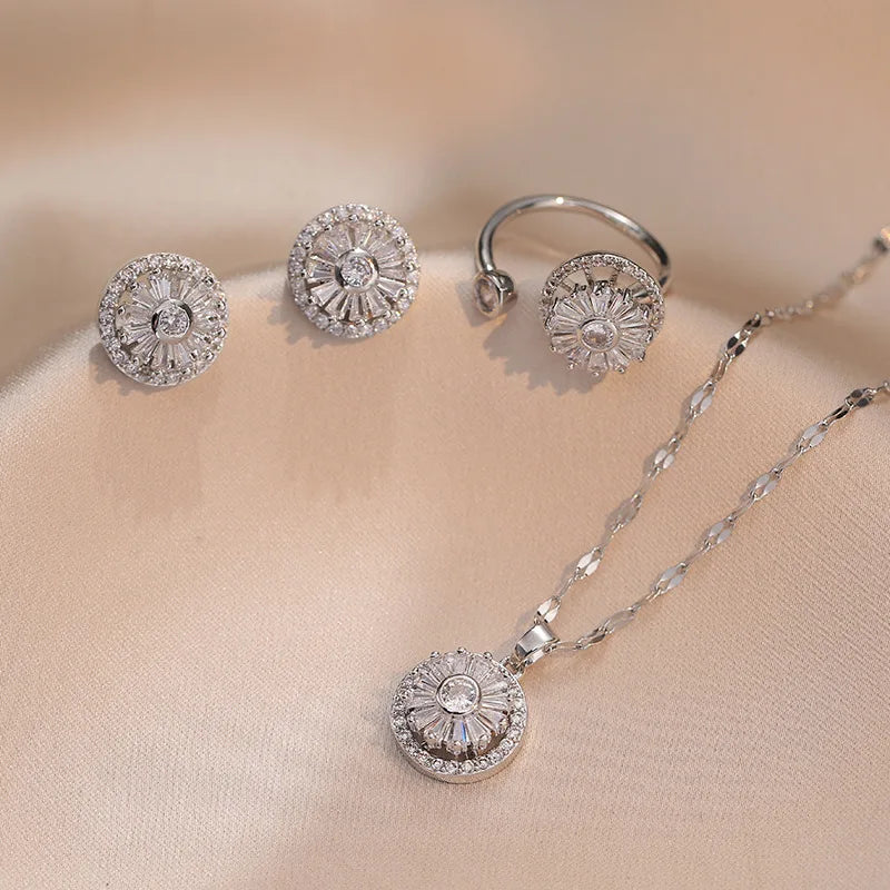 Spinning Daisy Jewelry Set